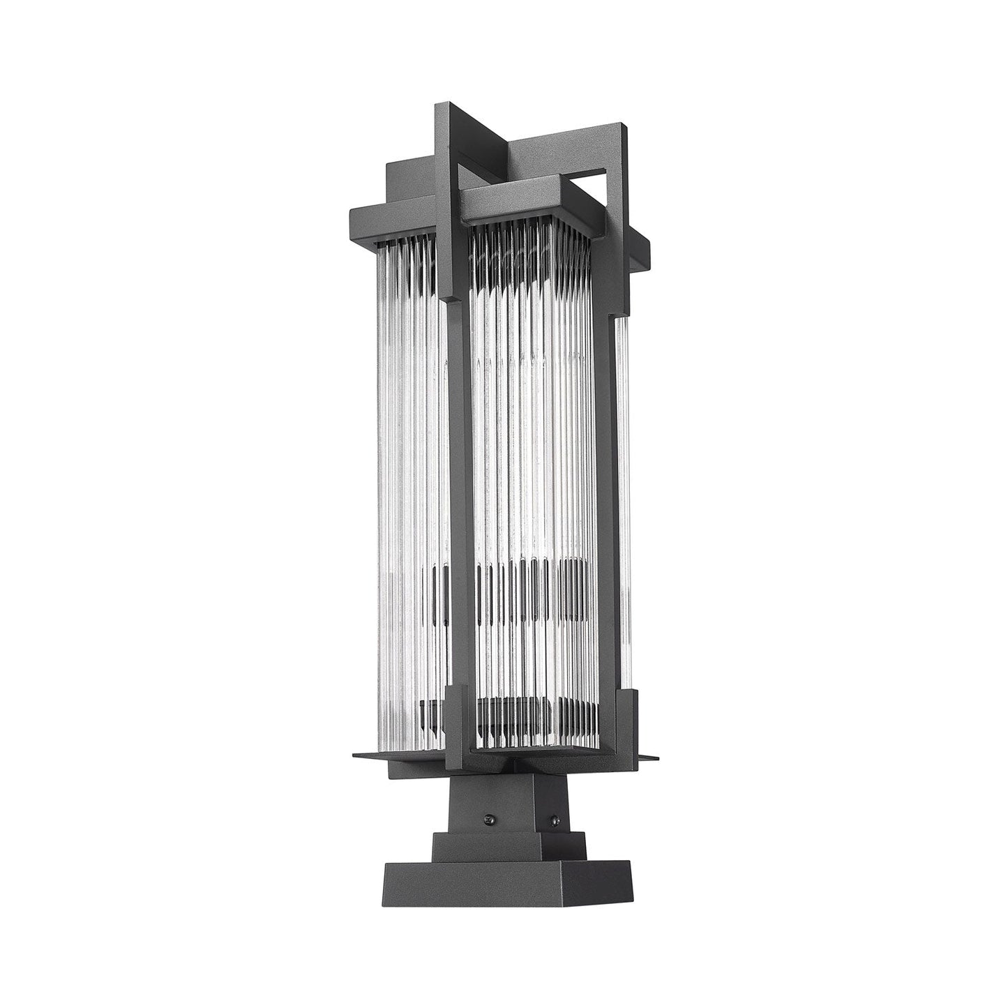 Fortis Square Outdoor Pier Mount Light in Detail.