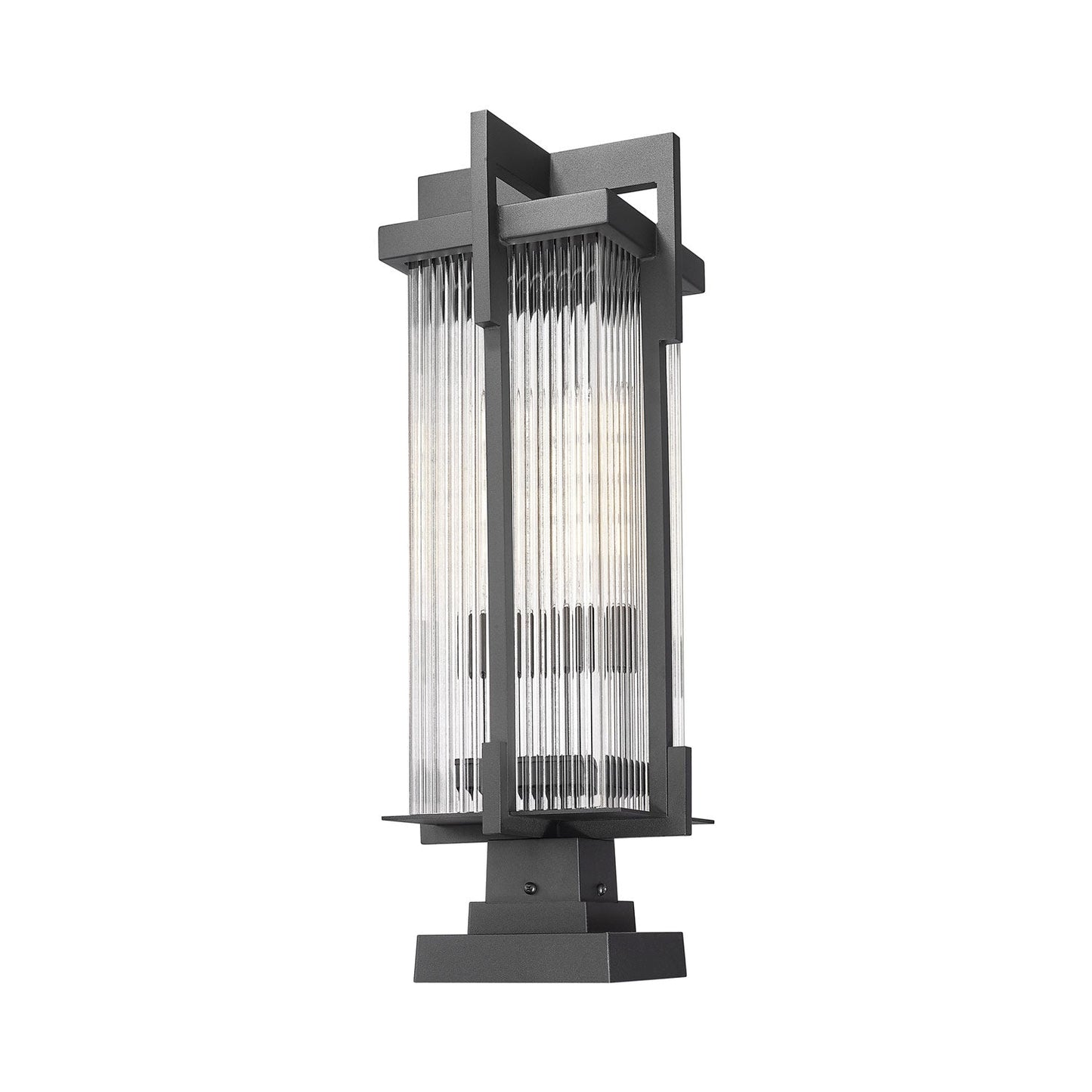 Fortis Square Outdoor Pier Mount Light in Detail.