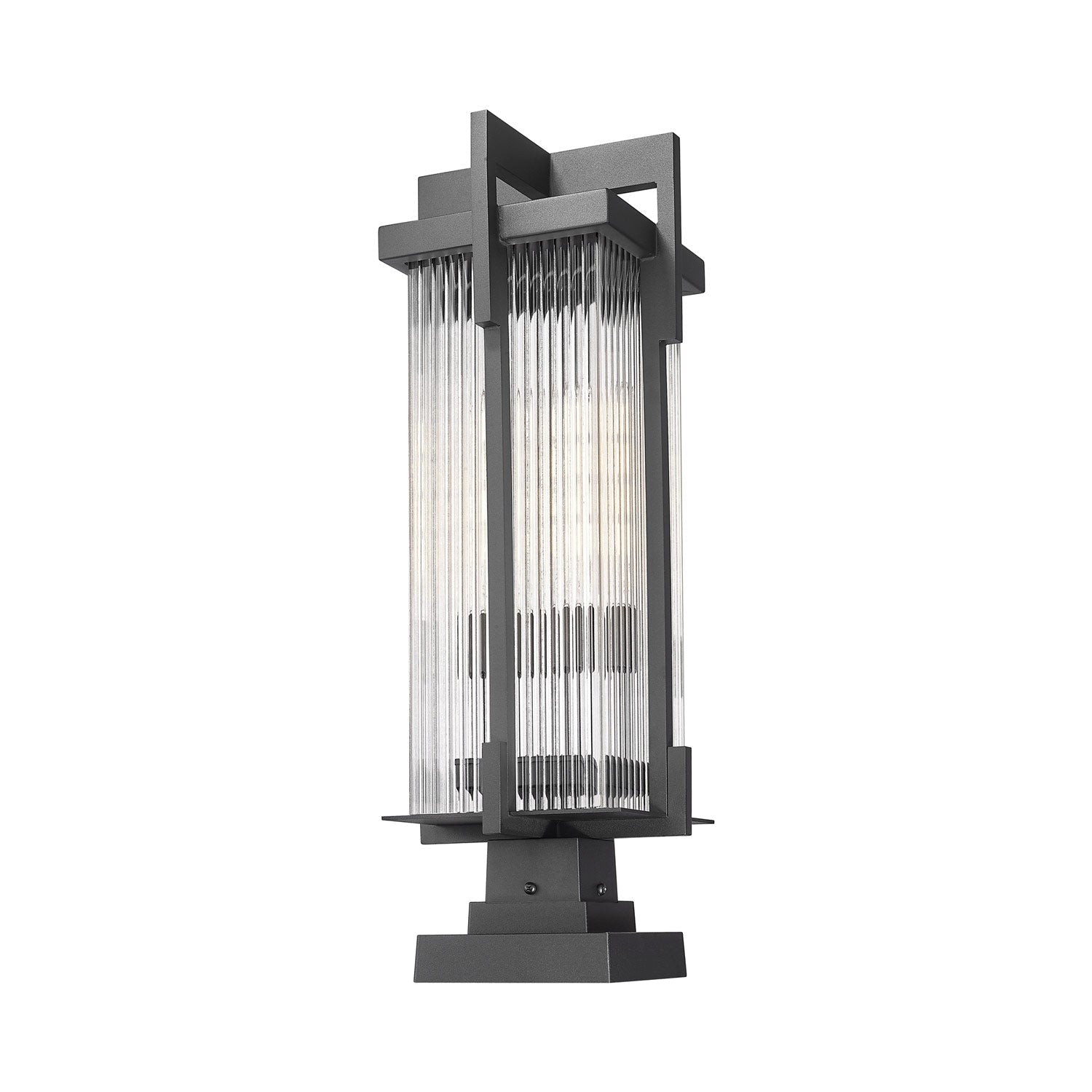 Fortis Square Outdoor Pier Mount Light in Detail.