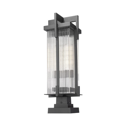 Fortis Square Outdoor Pier Mount Light in Detail.