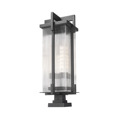 Fortis Square Outdoor Pier Mount Light in Detail.