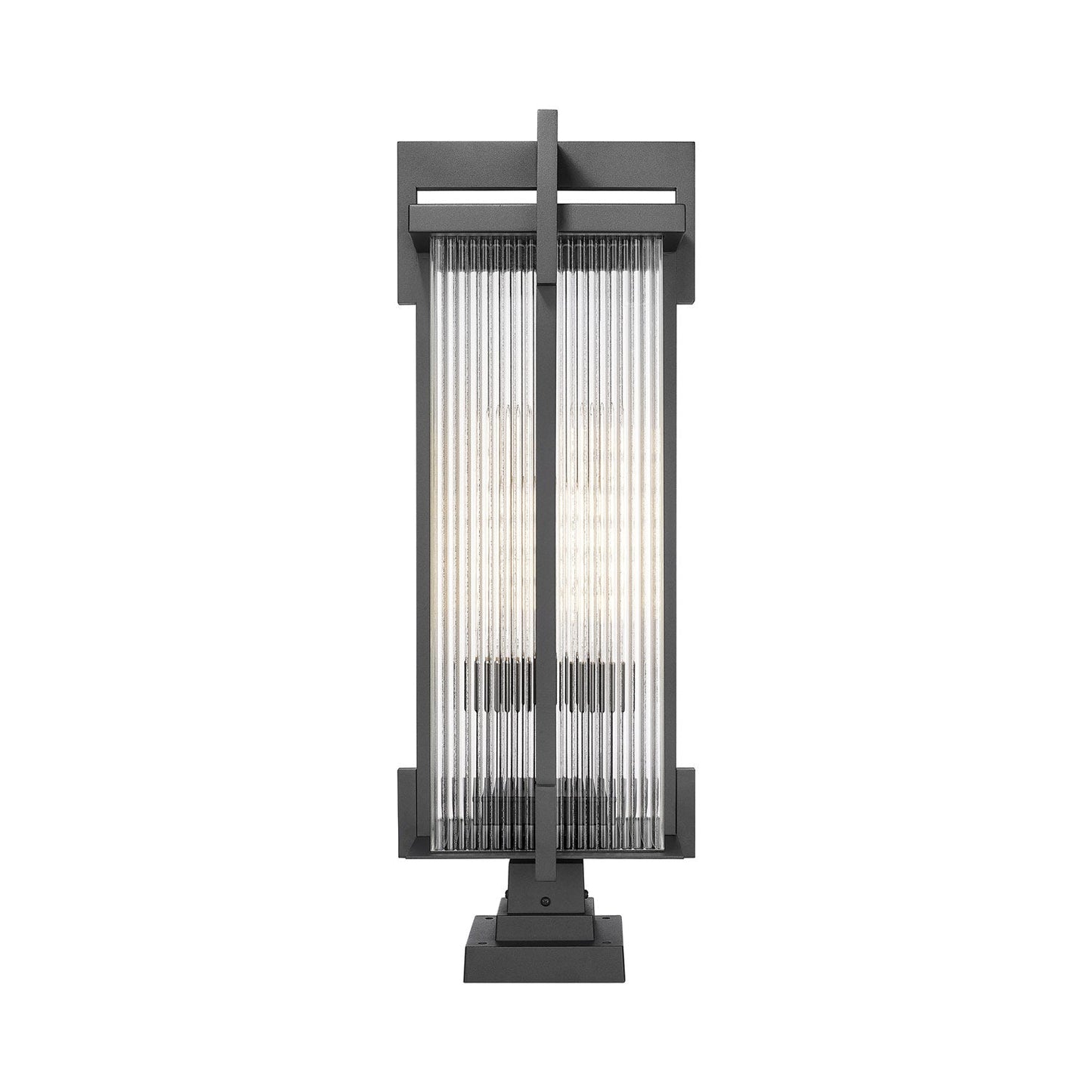 Fortis Square Outdoor Pier Mount Light in Detail.