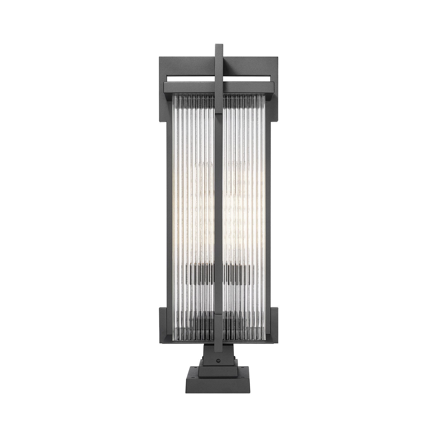 Fortis Square Outdoor Pier Mount Light in Detail.