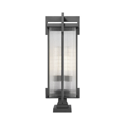 Fortis Square Outdoor Pier Mount Light in Detail.