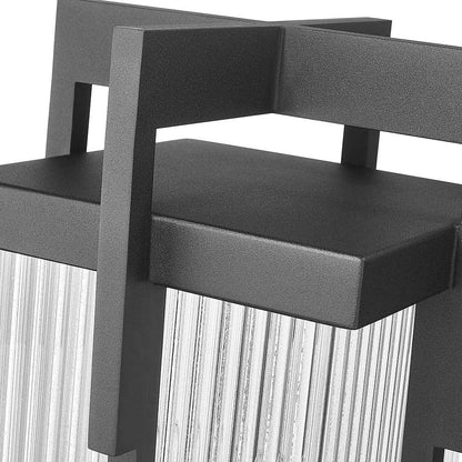 Fortis Square Outdoor Pier Mount Light in Detail.