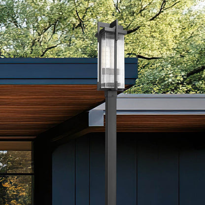 Fortis Square Outdoor Post Light in Detail.