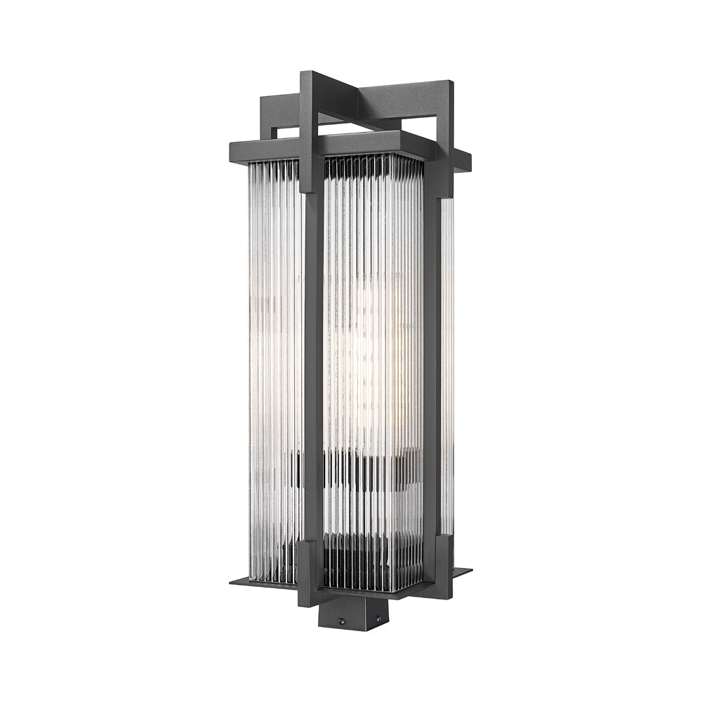 Fortis Square Outdoor Post Mount Light (3-Light).