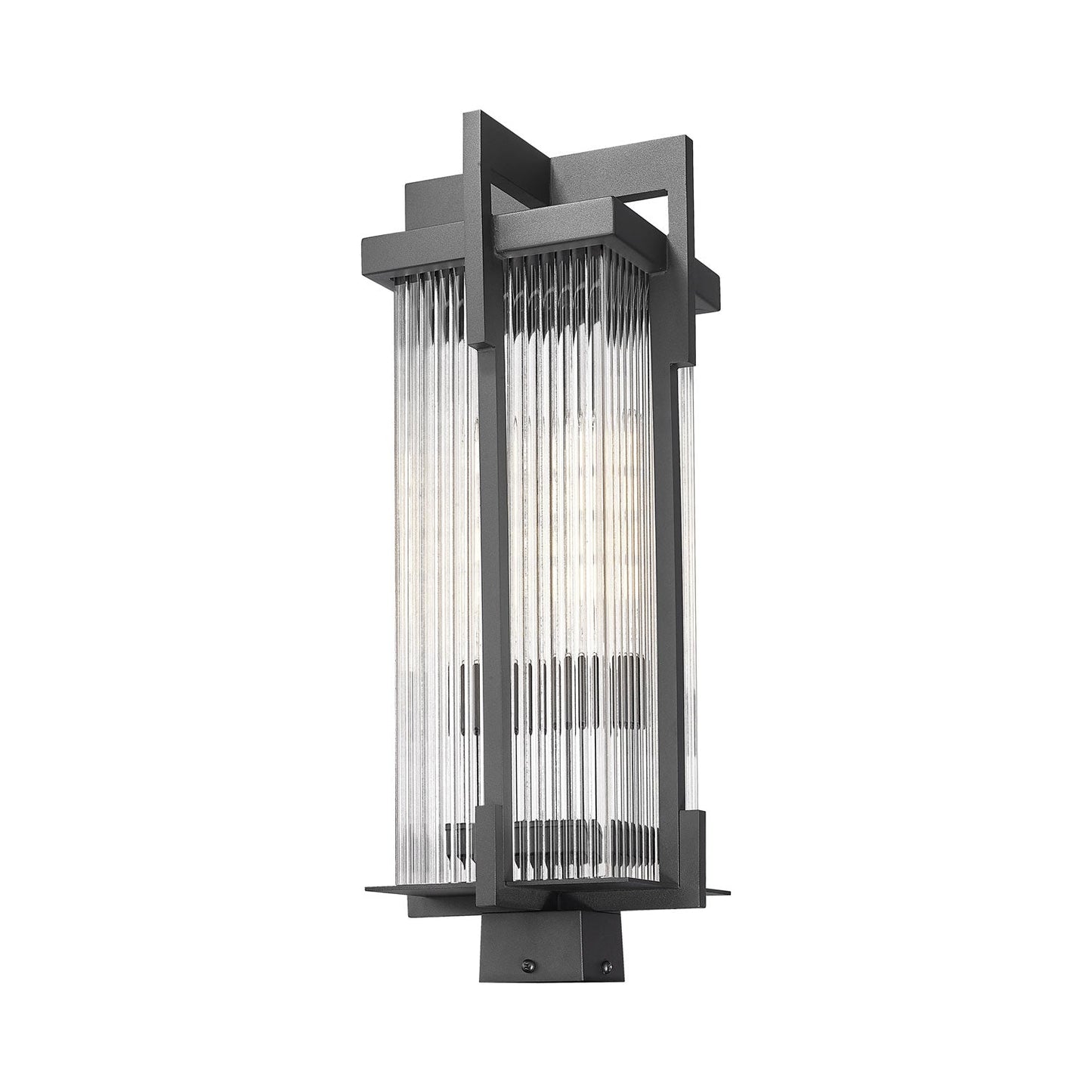 Fortis Square Outdoor Post Mount Light in Detail.