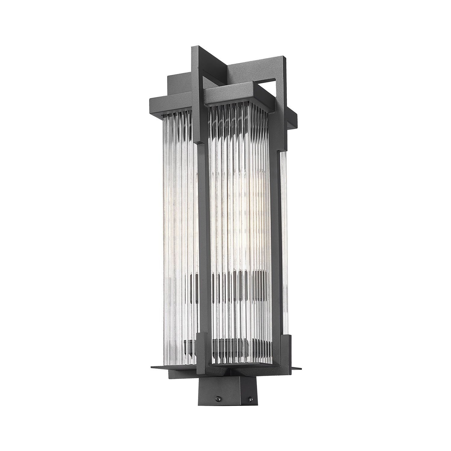 Fortis Square Outdoor Post Mount Light in Detail.