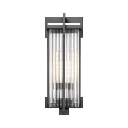 Fortis Square Outdoor Post Mount Light in Detail.