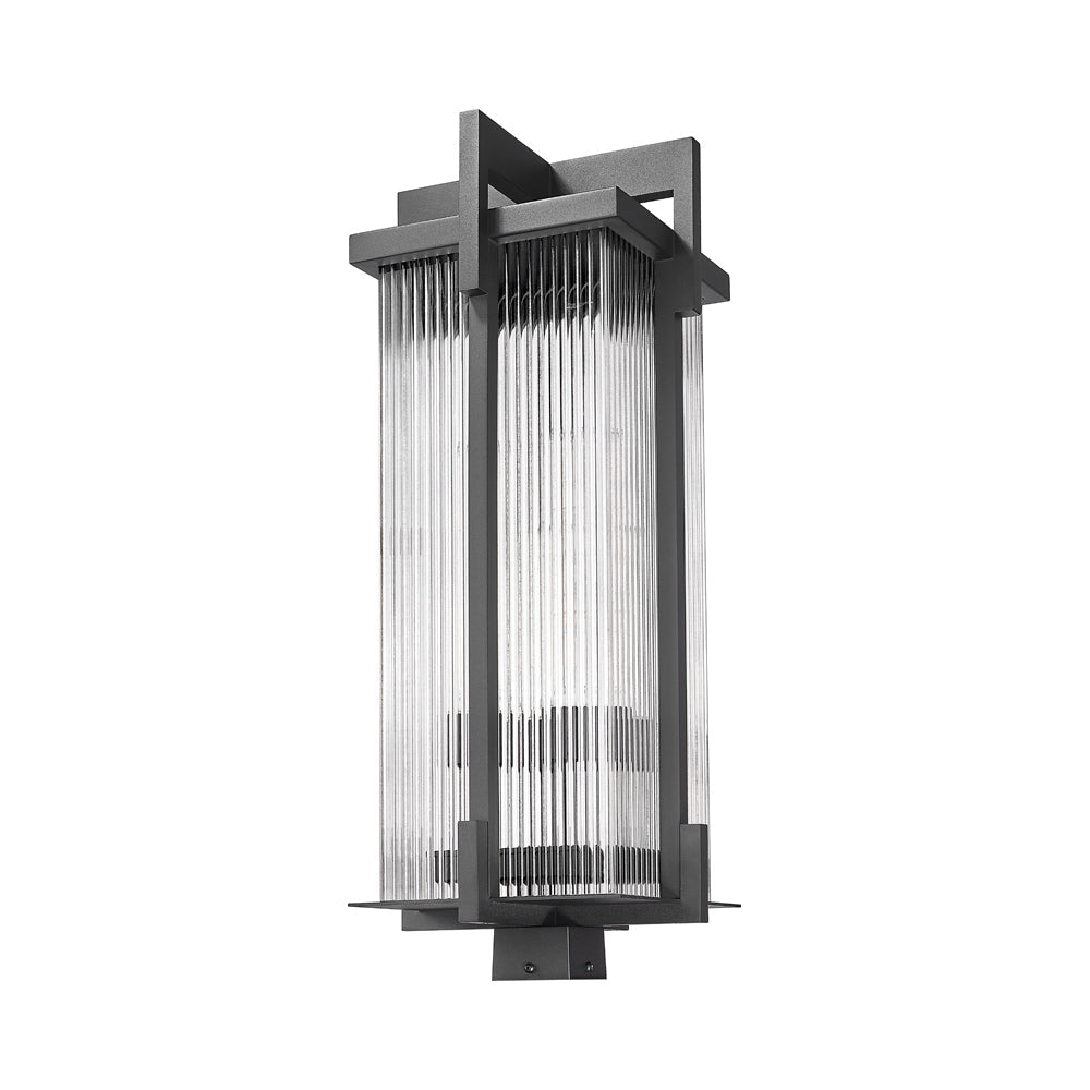 Fortis Square Outdoor Post Mount Light in Detail.