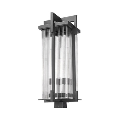 Fortis Square Outdoor Post Mount Light in Detail.