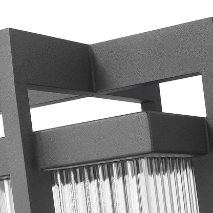 Fortis Square Outdoor Post Mount Light in Detail.