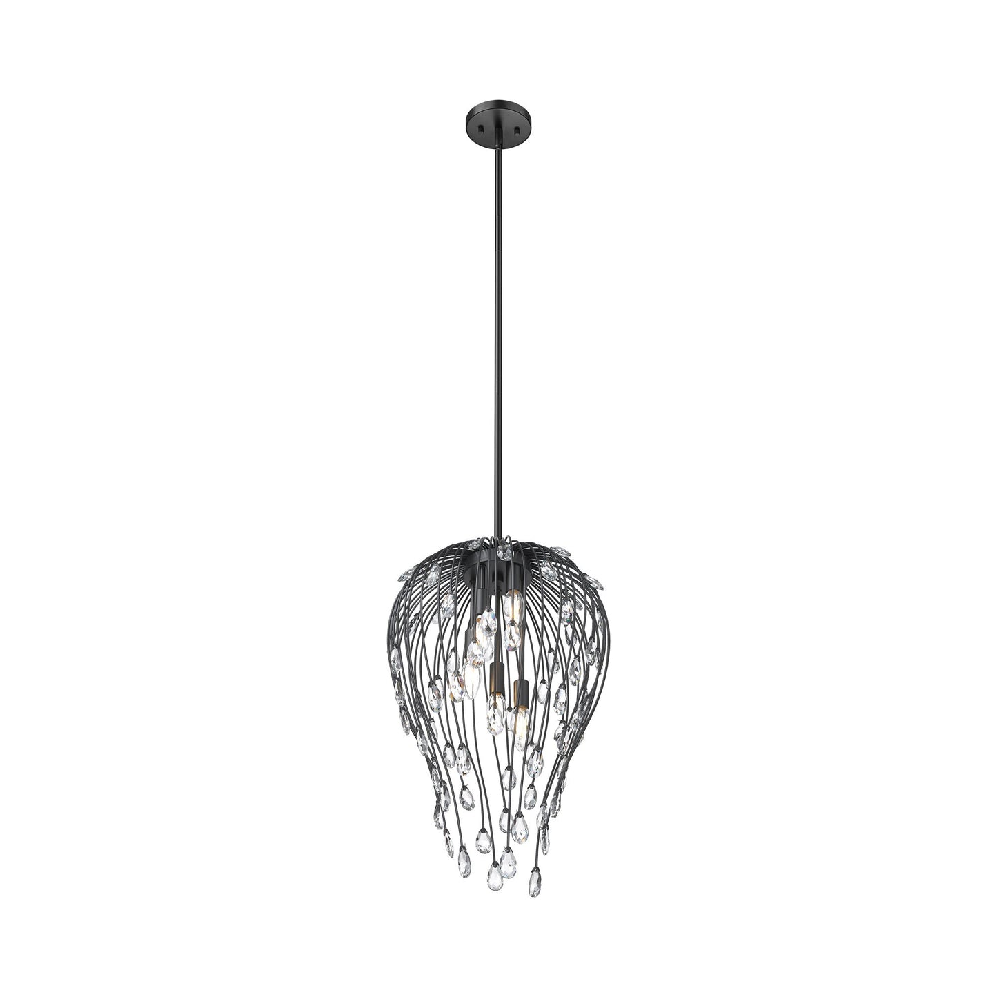 Gabriella Pendant Light in Matte Black (5-Light).