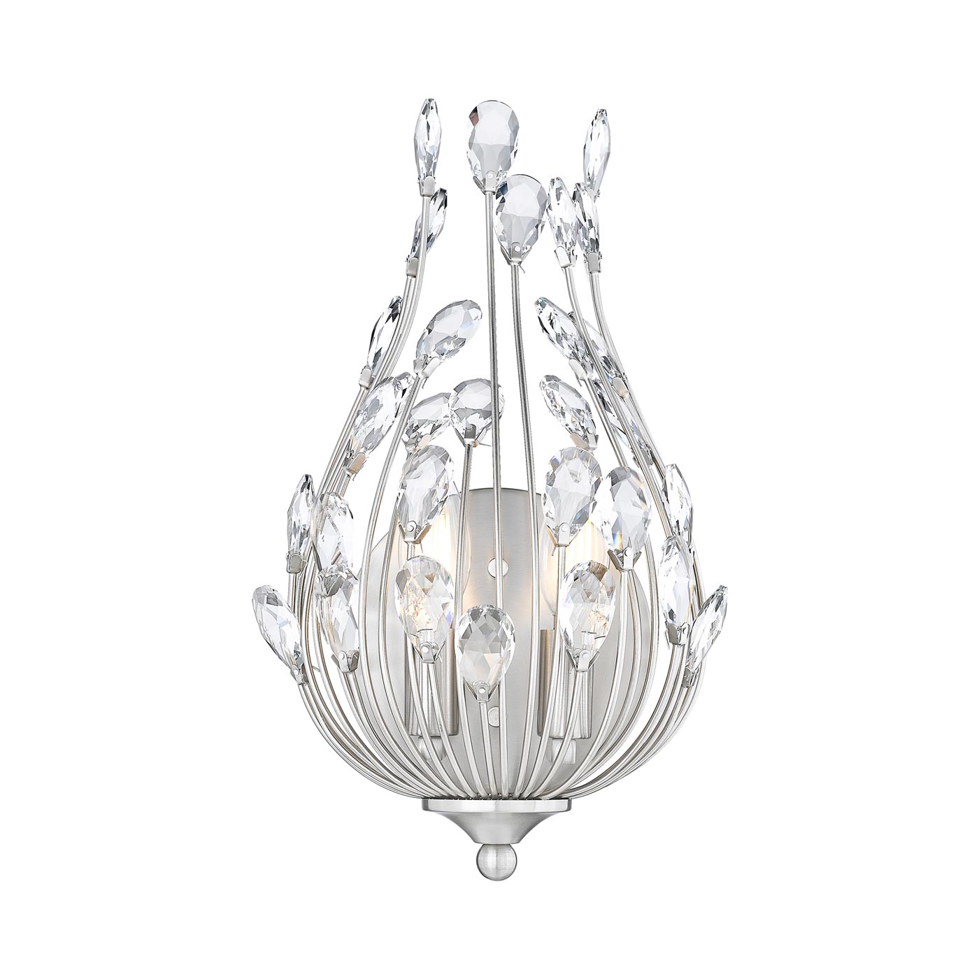 Gabriella Wall Light in Brushed Nickel.