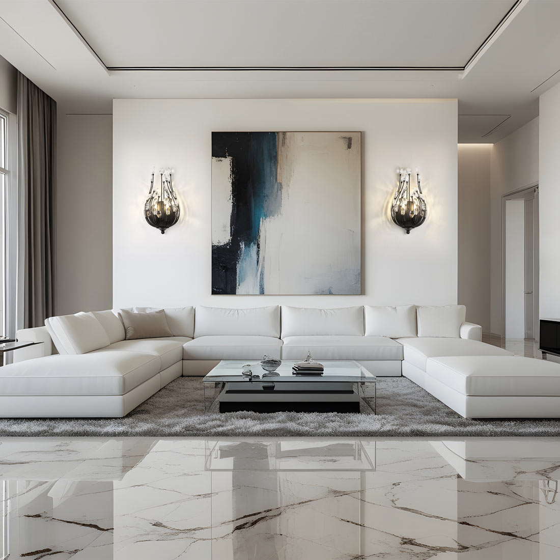 Gabriella Wall Light in living room.
