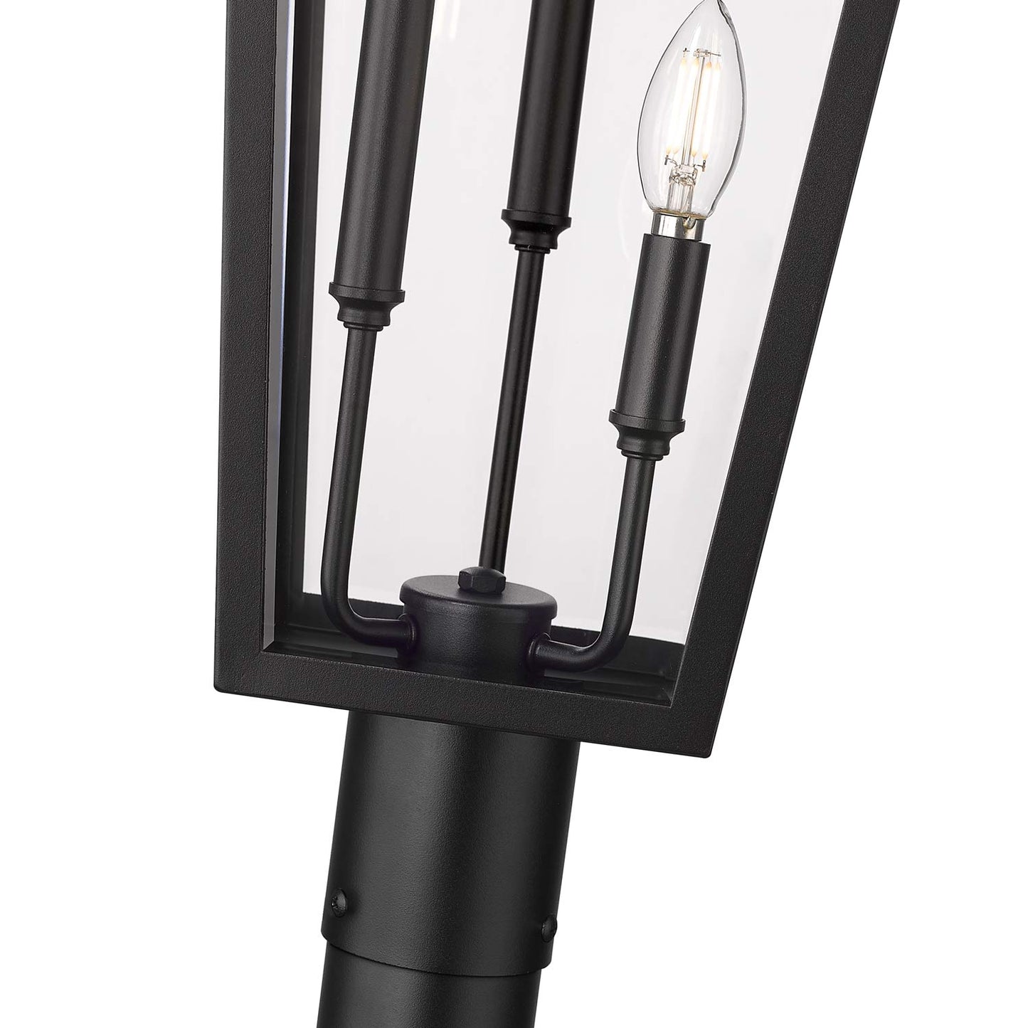 Gannon Outdoor Lean Post Light in Detail.