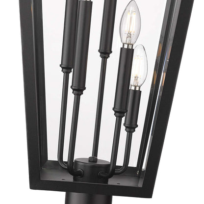 Gannon Outdoor Ornate Post Light in Detail.