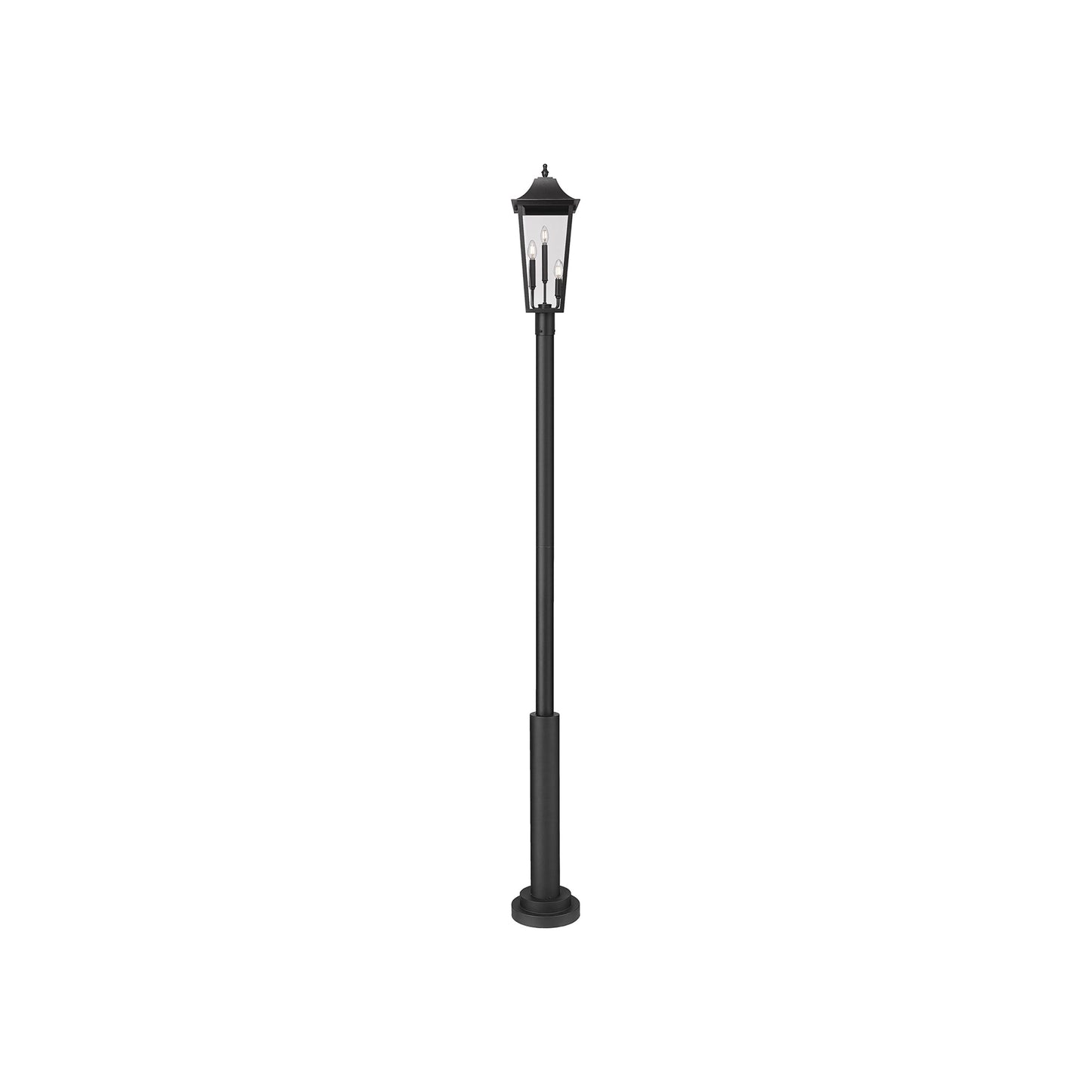 Gannon Outdoor Round Post Light in Detail.