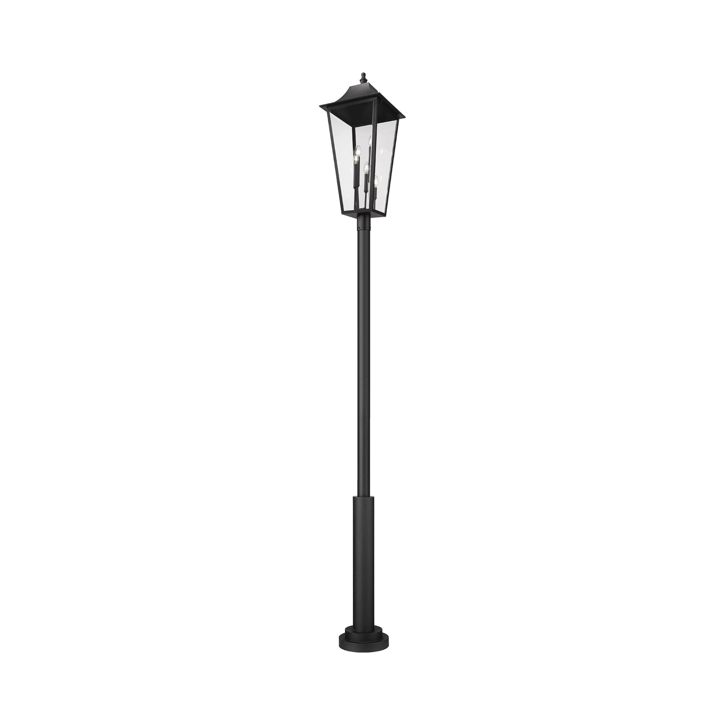 Gannon Outdoor Round Post Light in Detail.