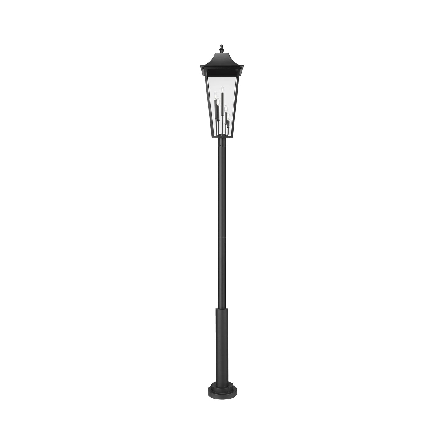 Gannon Outdoor Round Post Light in Detail.