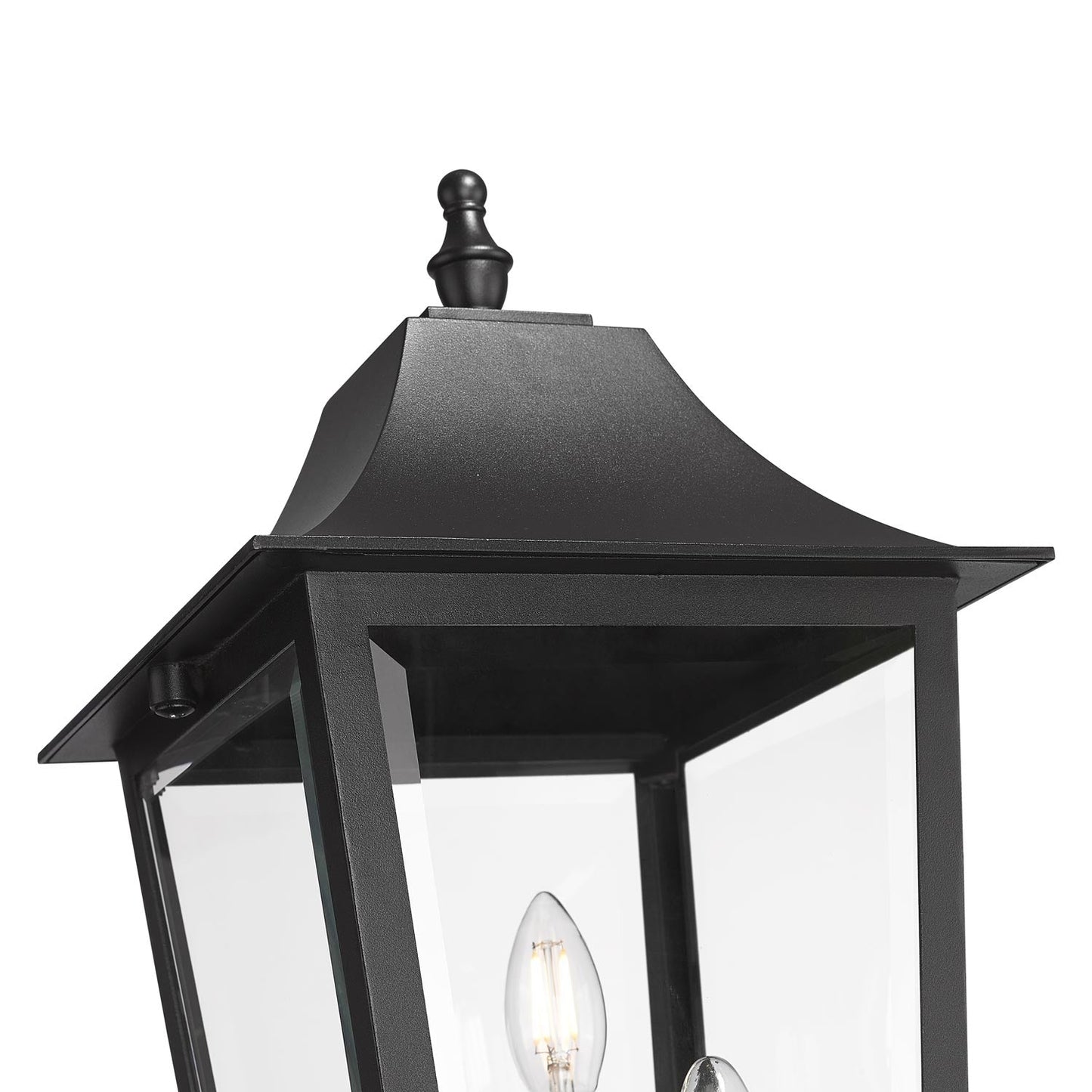 Gannon Outdoor Round Post Light in Detail.