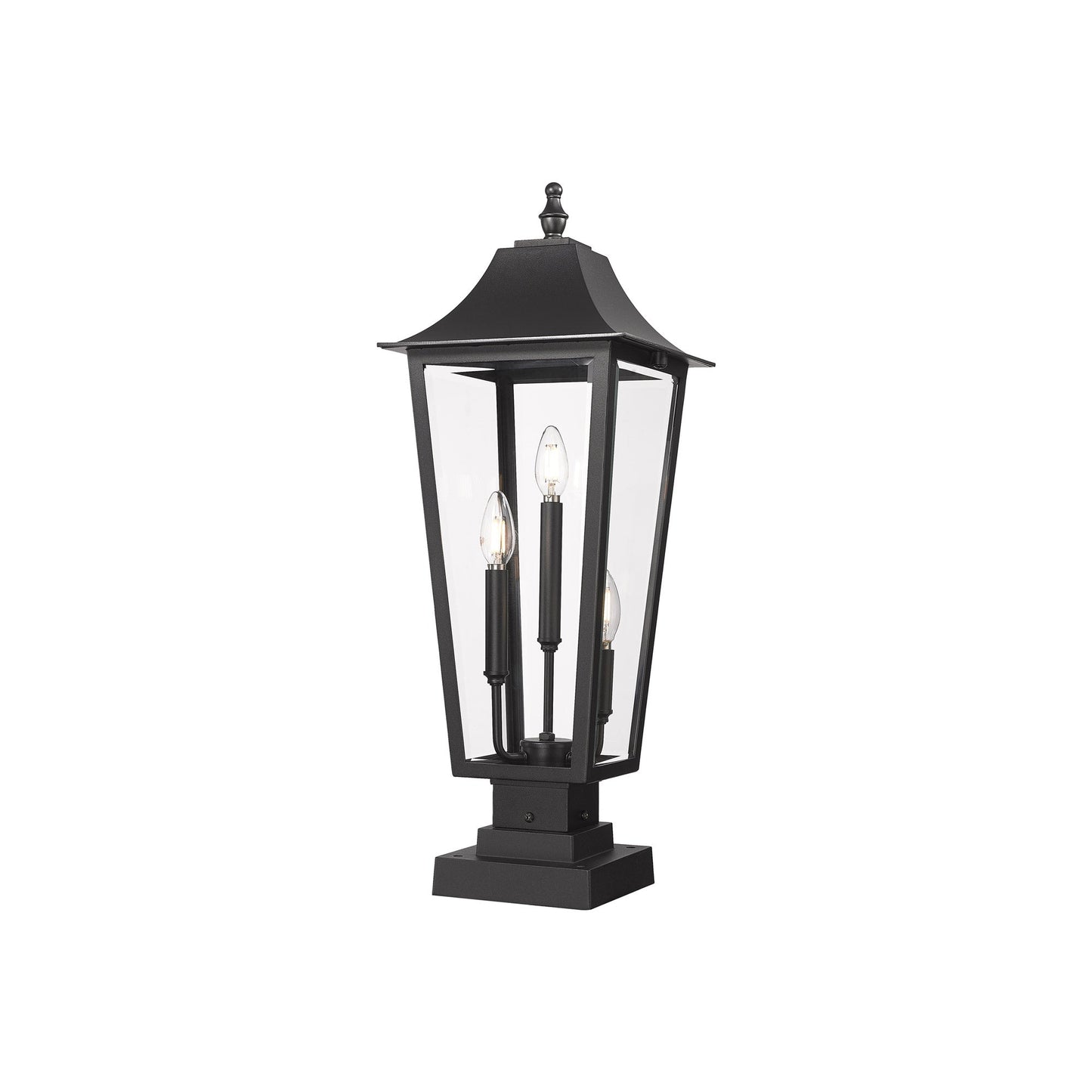 Gannon Outdoor Sloped Top Post Light (Square Pier Mount/10-Inch).