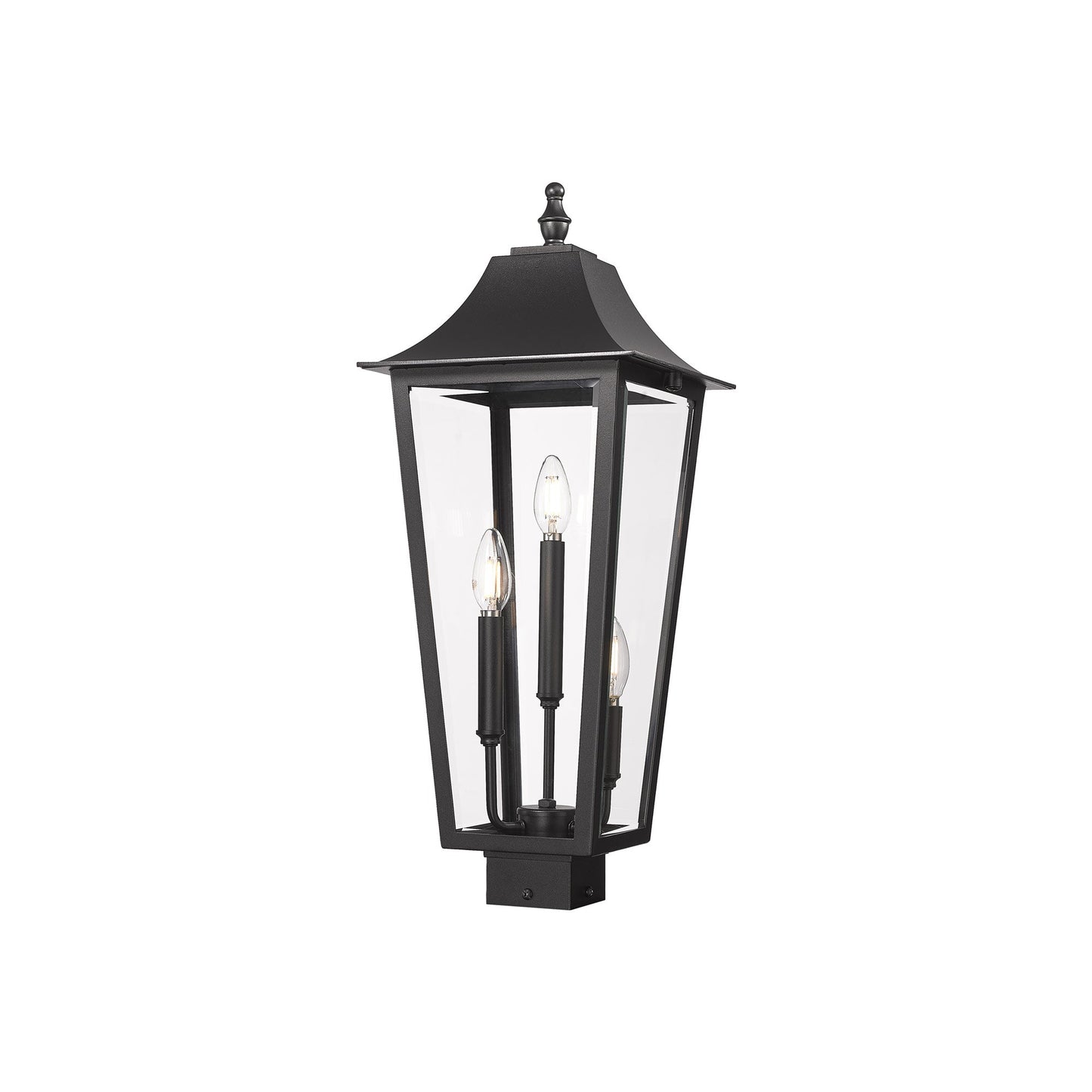 Gannon Outdoor Sloped Top Post Light (Square Post Mount/10-Inch).