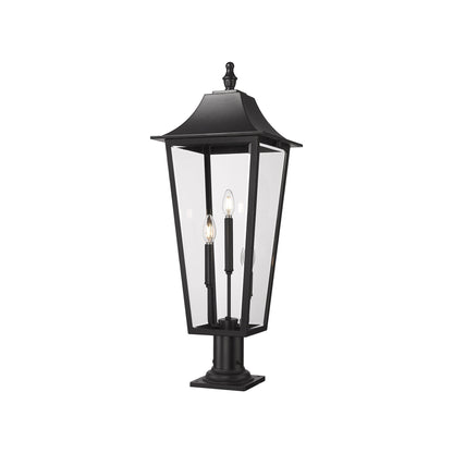 Gannon Outdoor Sloped Top Post Light (Round Pier Mount/12-Inch).