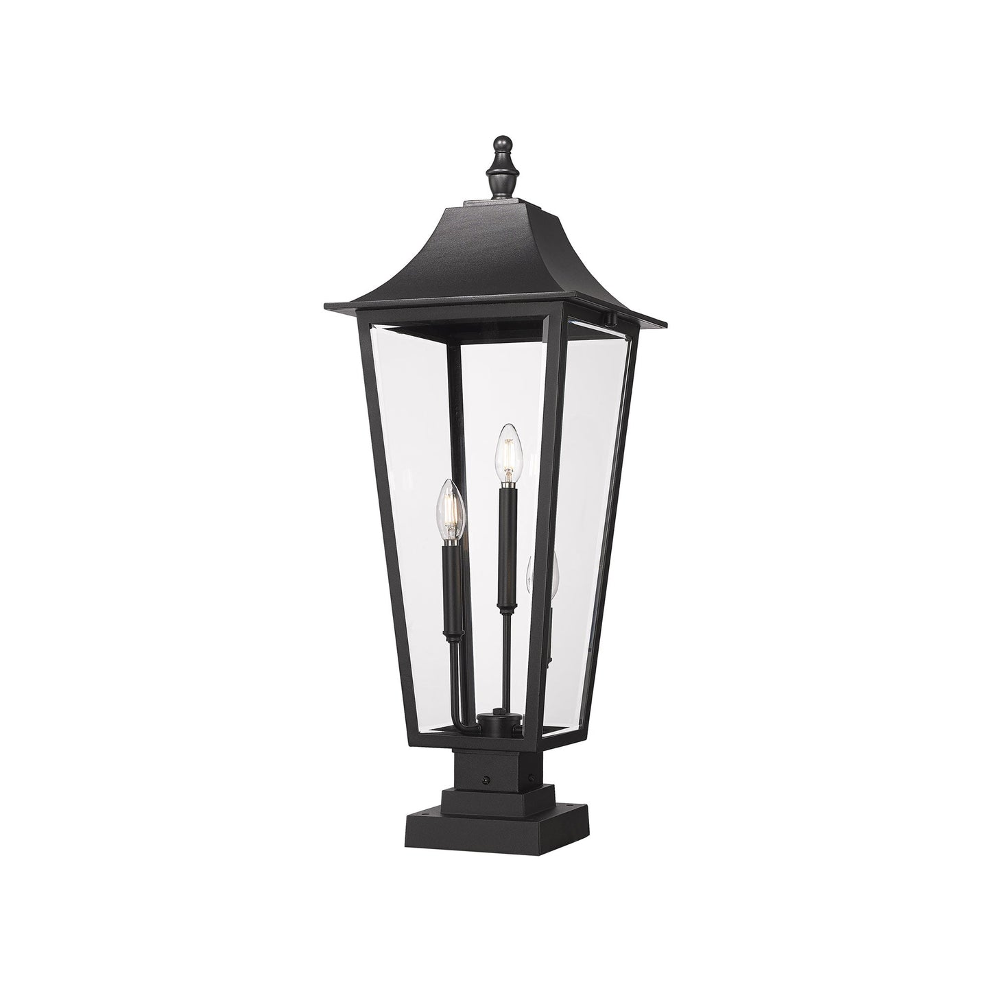 Gannon Outdoor Sloped Top Post Light (Square Pier Mount/12-Inch).