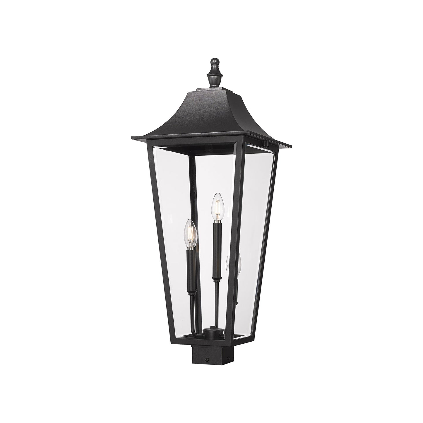 Gannon Outdoor Sloped Top Post Light (Square Post Mount/12-Inch).