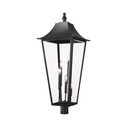 Gannon Outdoor Sloped Top Post Light (Round Post Mount/16-Inch).