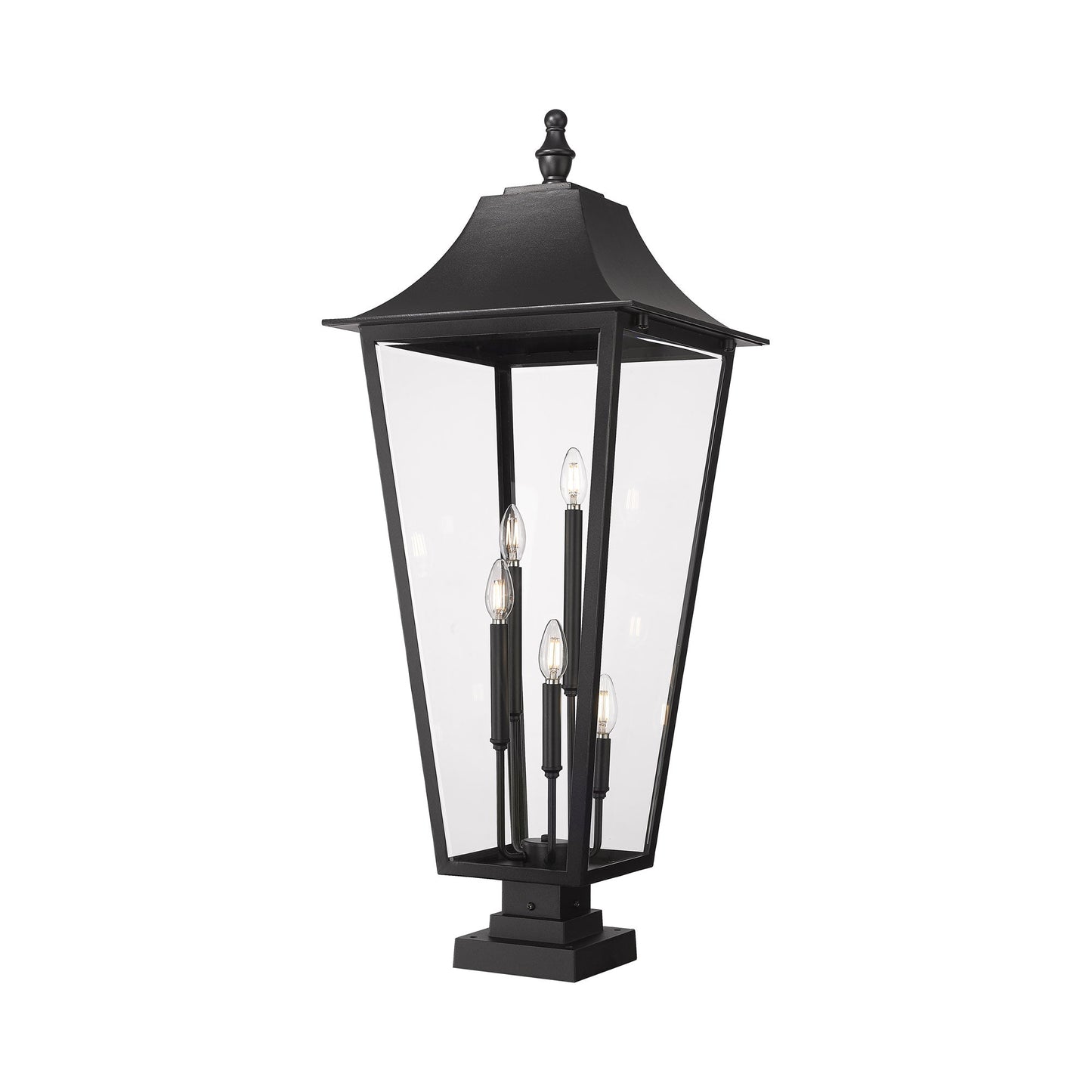 Gannon Outdoor Sloped Top Post Light (Square Pier Mount/16-Inch).