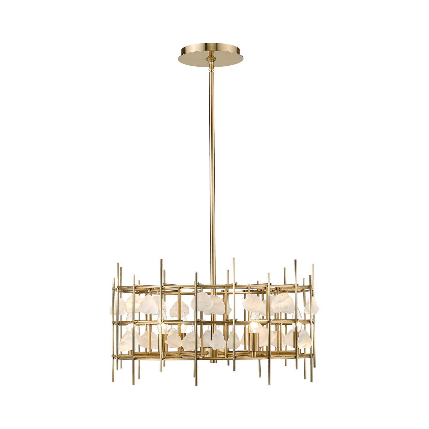 Garroway Chandelier in Aged Brass (6-Light).