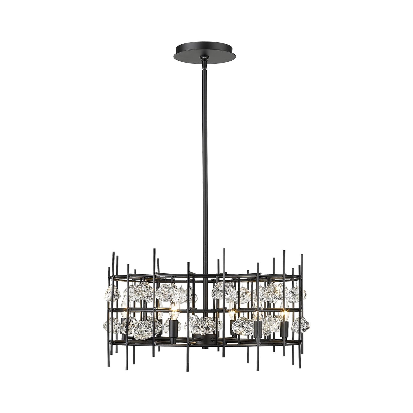 Garroway Chandelier in Matte Black (6-Light).