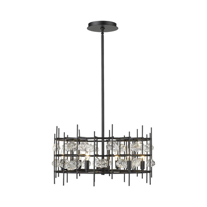 Garroway Chandelier in Matte Black (6-Light).