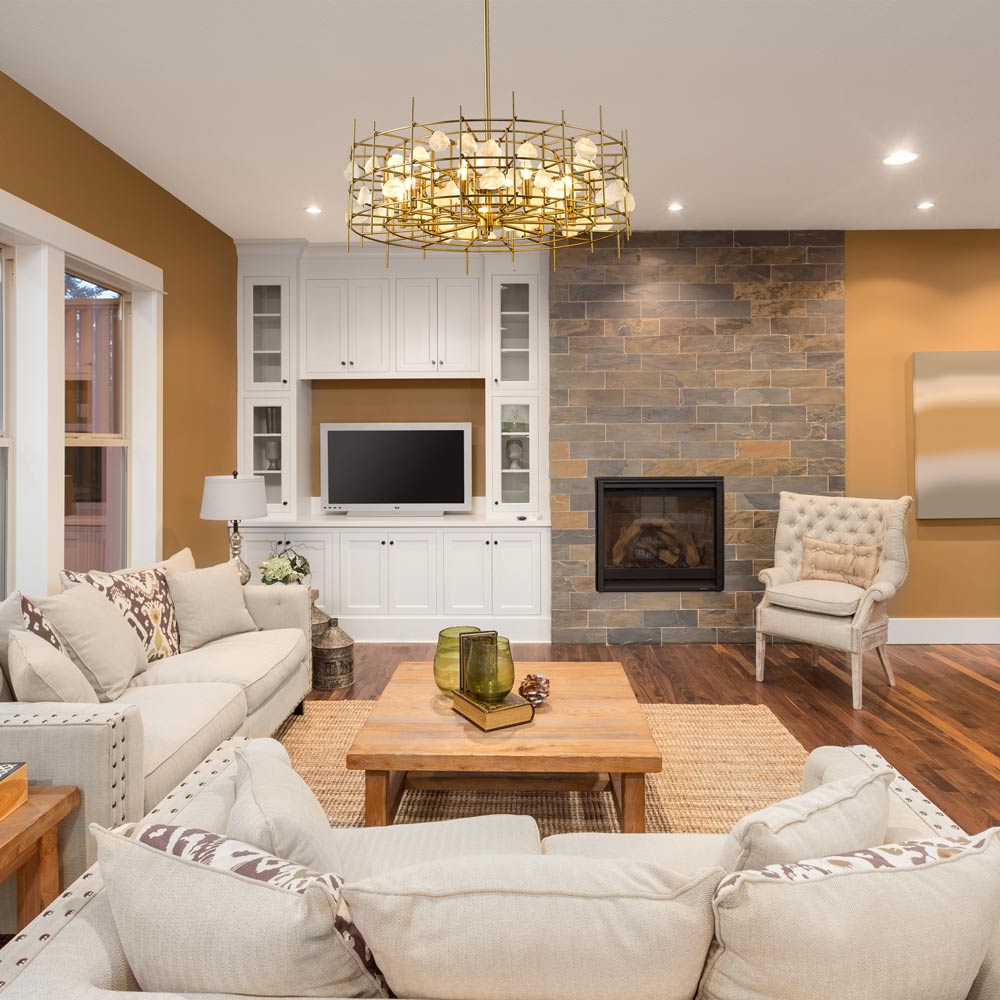 Garroway Chandelier living room.