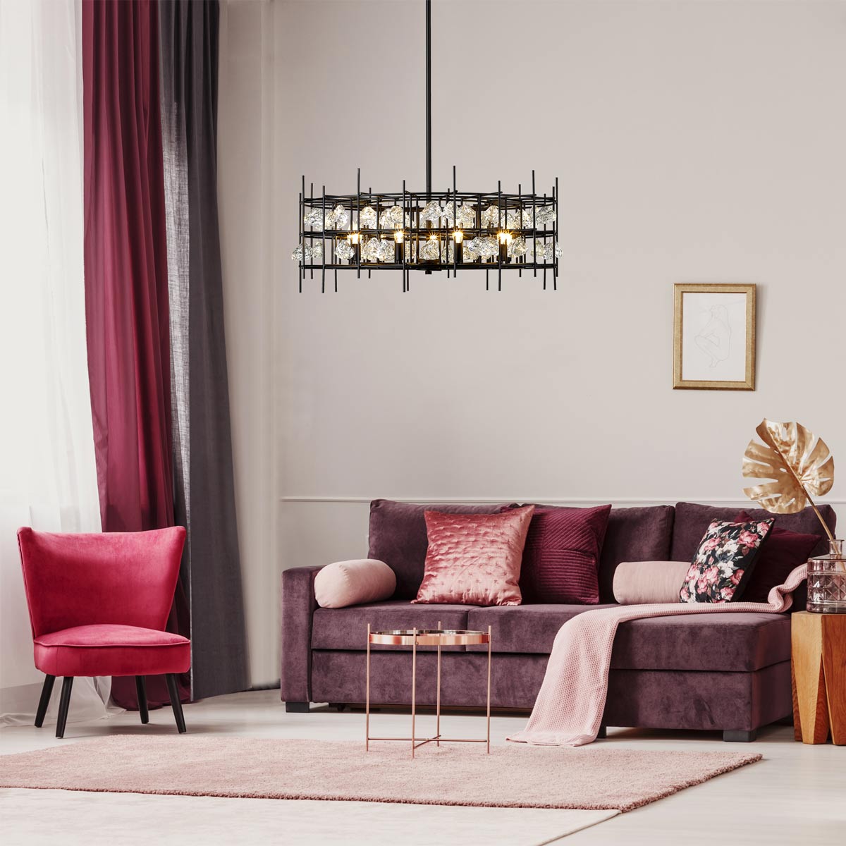 Garroway Chandelier living room.