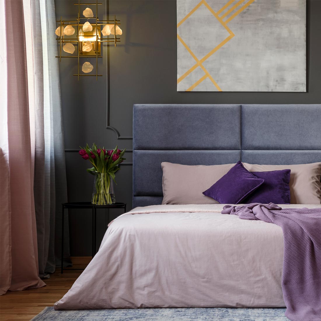 Garroway Wall Light in bedroom.