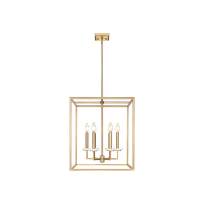 Gaultier Cage Chandelier in Modern Gold (21.5-Inch).