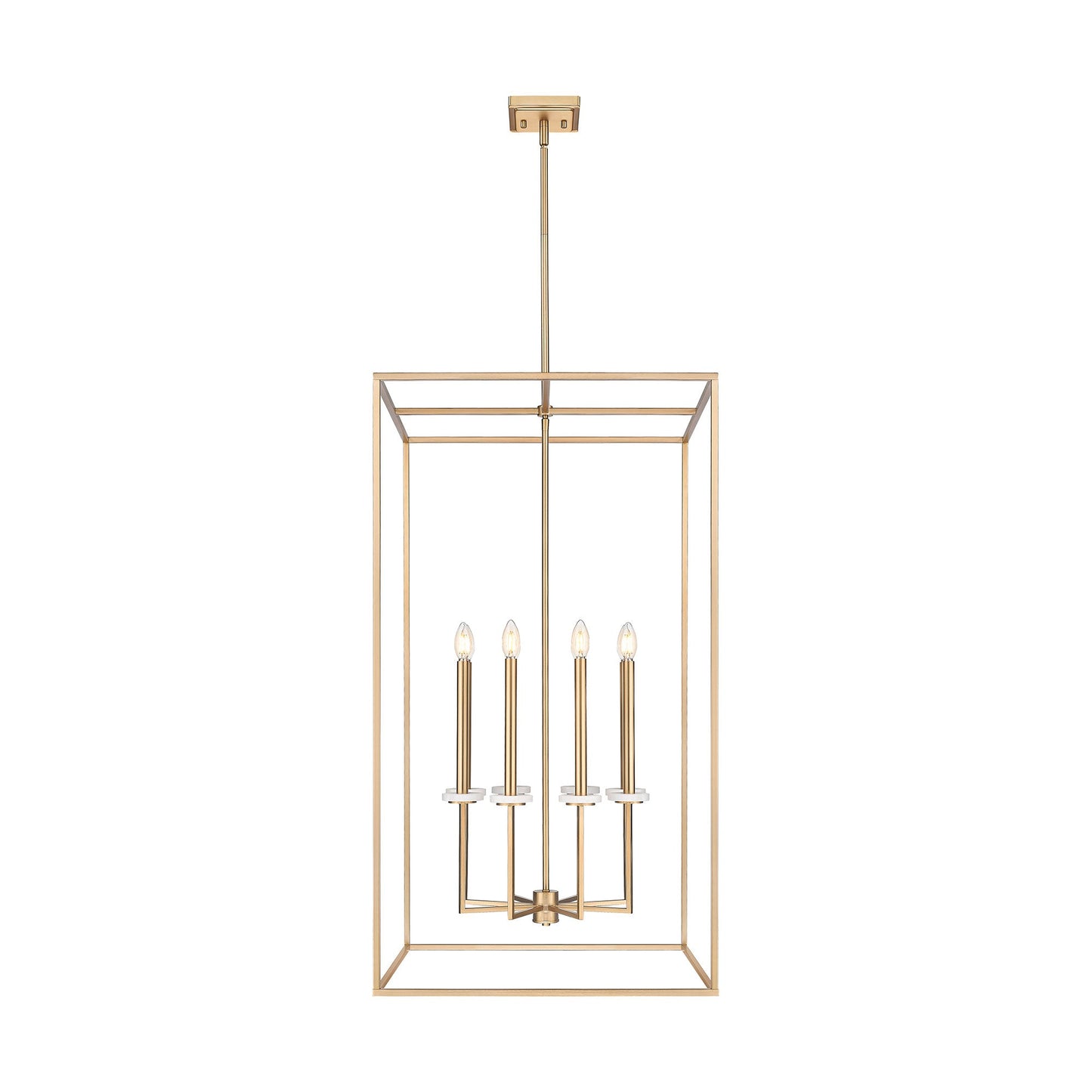 Gaultier Cage Chandelier in Modern Gold (45.13-Inch).