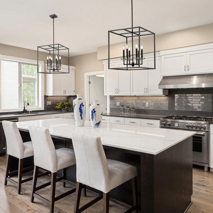 Gaultier Cage Chandelier in kitchen.