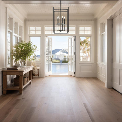 Gaultier Cage Chandelier in hallway.