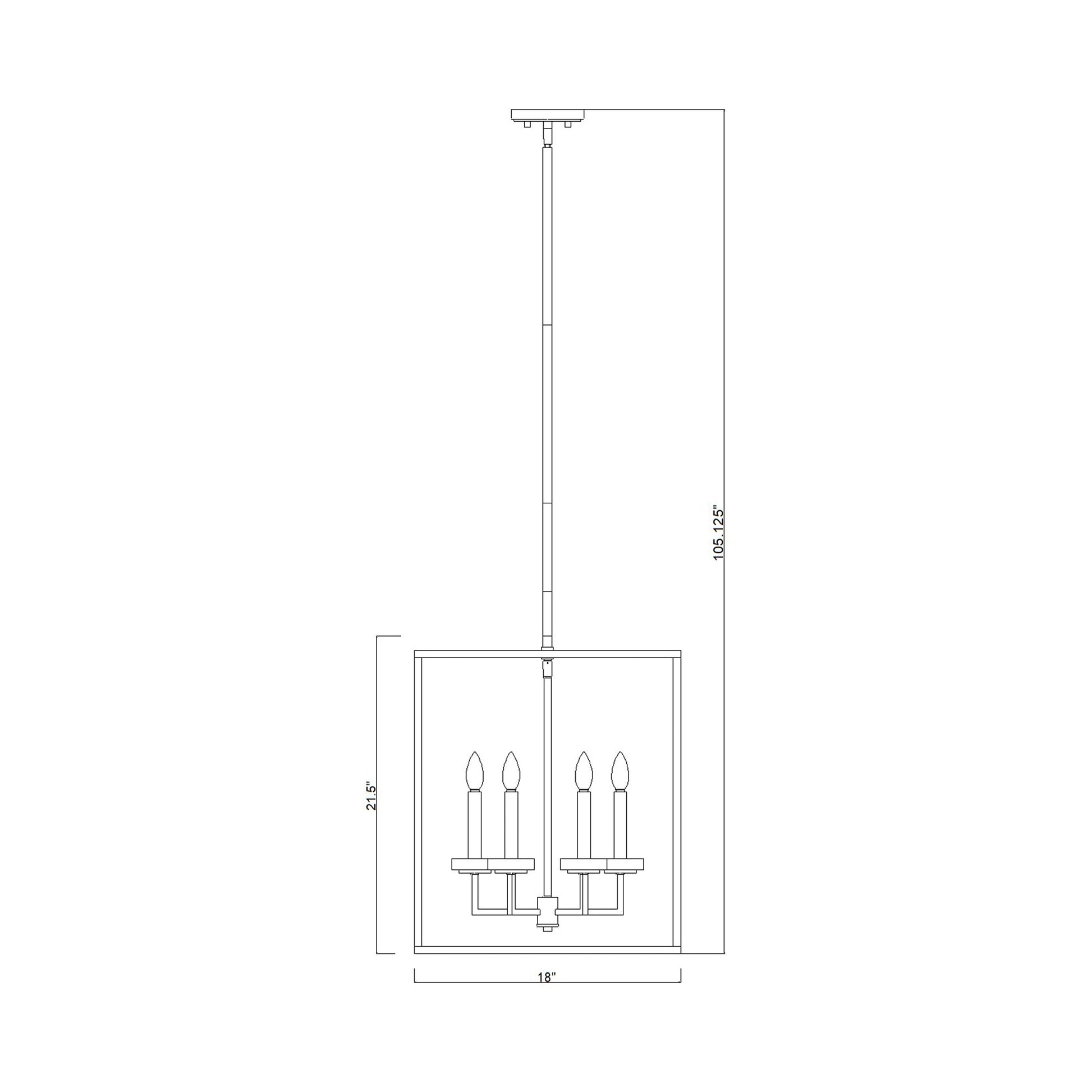 Gaultier Cage Chandelier - line drawing.