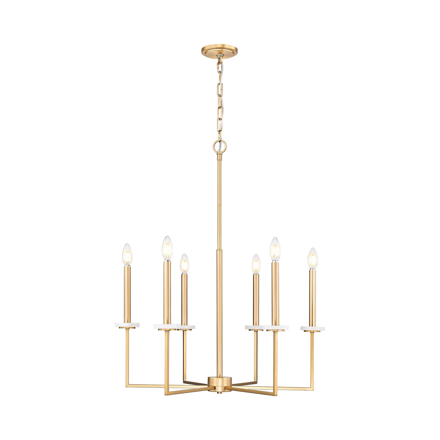 Gaultier Chandelier in Modern Gold (6-Light).