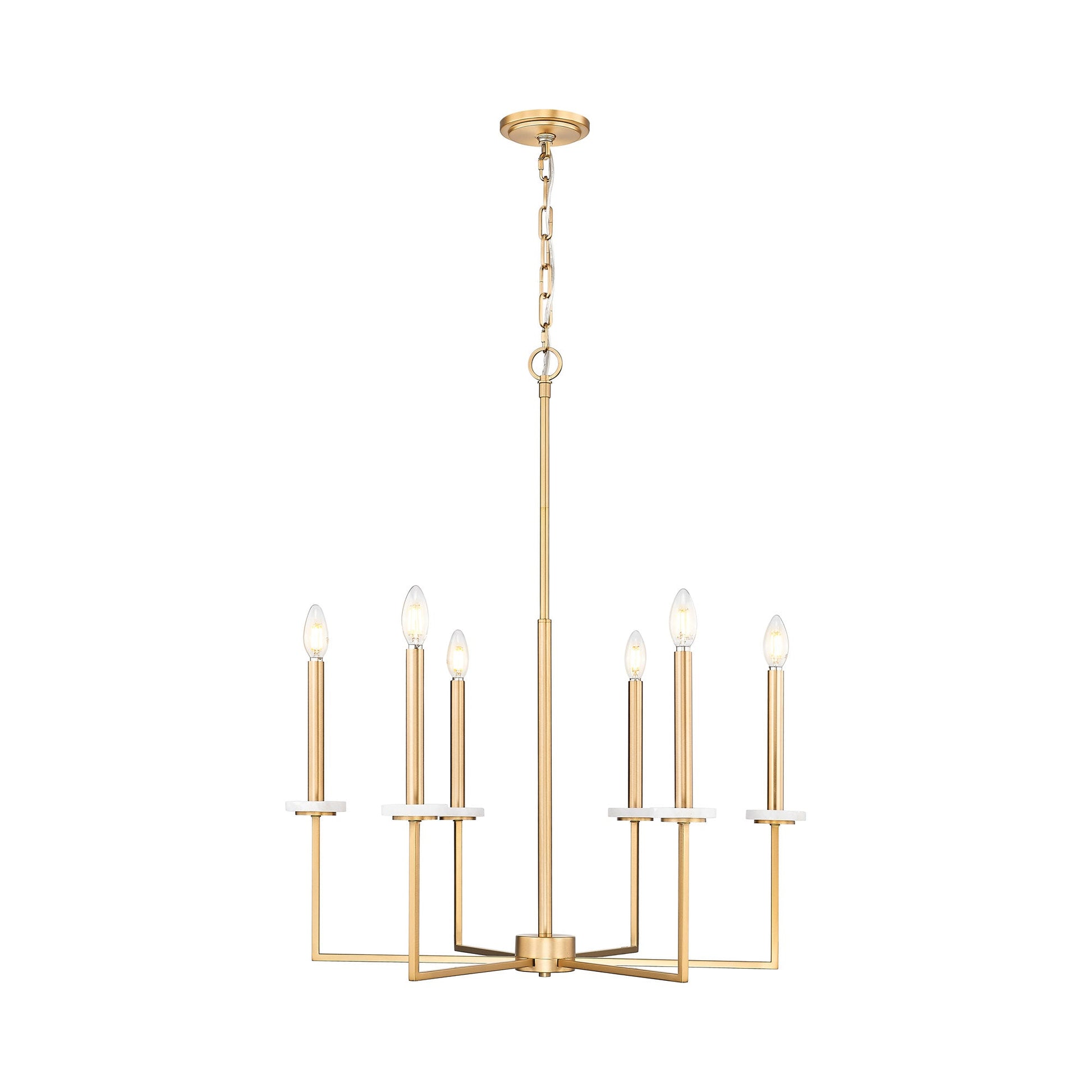 Gaultier Chandelier in Modern Gold (6-Light).