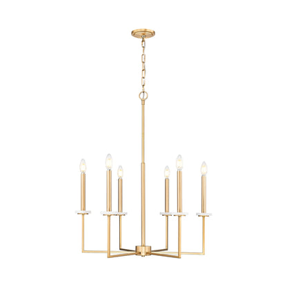 Gaultier Chandelier in Modern Gold (6-Light).