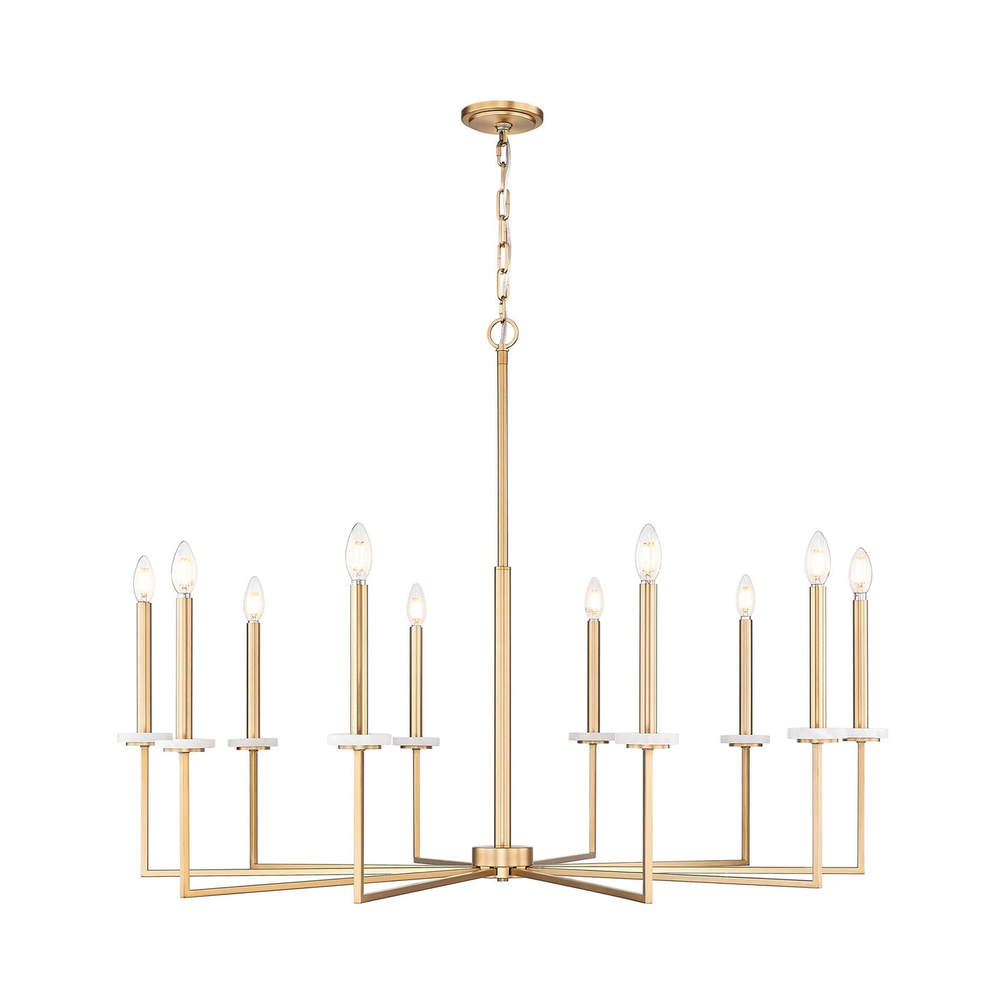 Gaultier Chandelier in Modern Gold (10-Light).