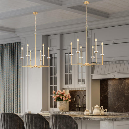 Gaultier Chandelier in kitchen.