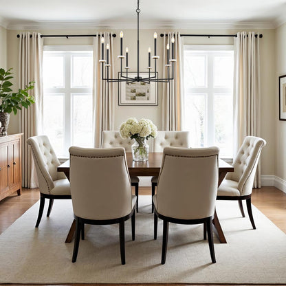 Gaultier Chandelier in dining room.